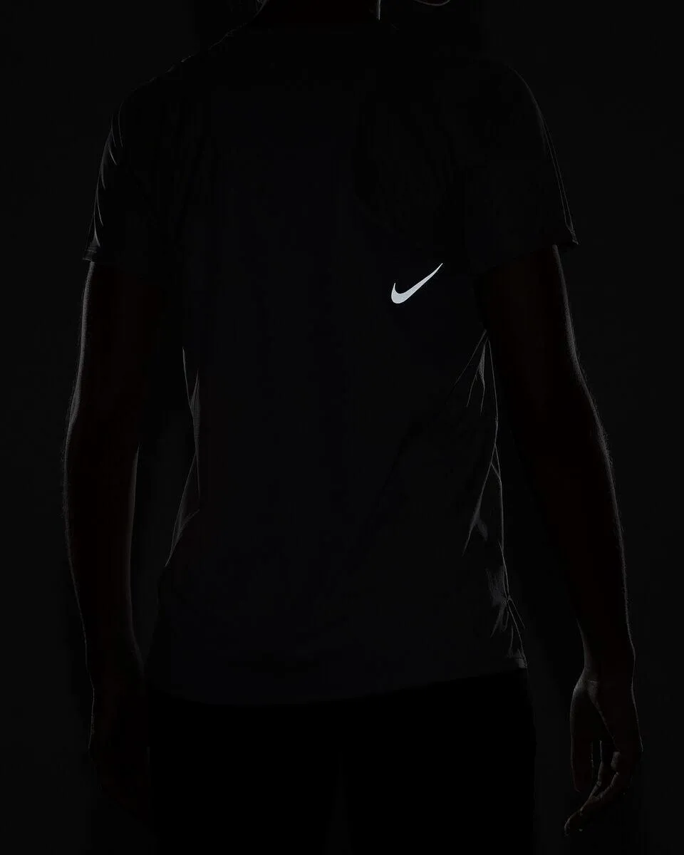 T SHIRT DONNA NIKE DRI-FIT RUN MAGLIA WOMAN RUNNING TEE GRIGIA
