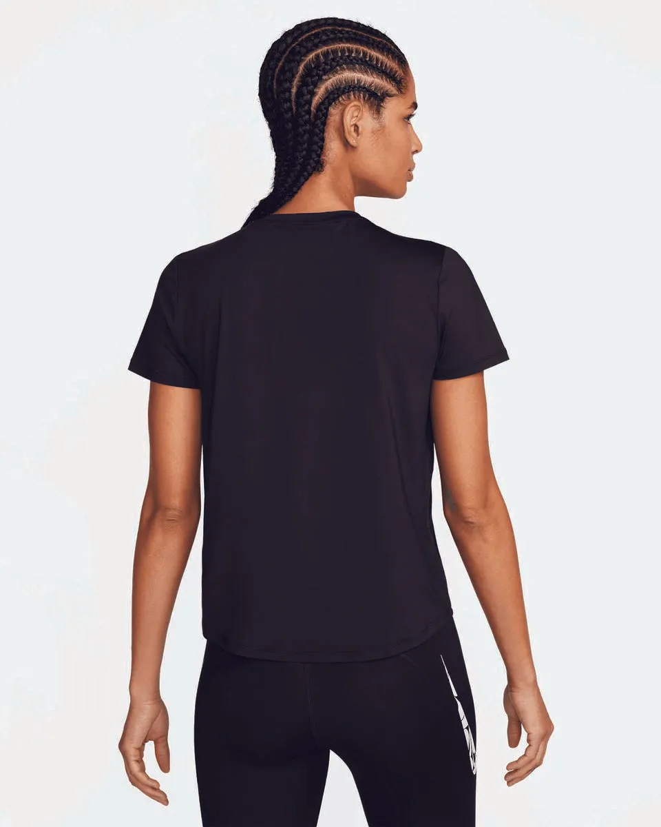 T SHIRT DONNA NIKE DRI-FIT SWOOSH RUN MAGLIA WOMAN RUNNING TEE BIANCA E NERA