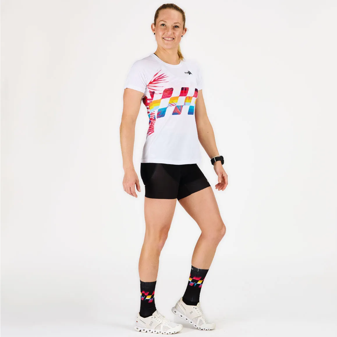 Tee-shirt running Femme Finisher White