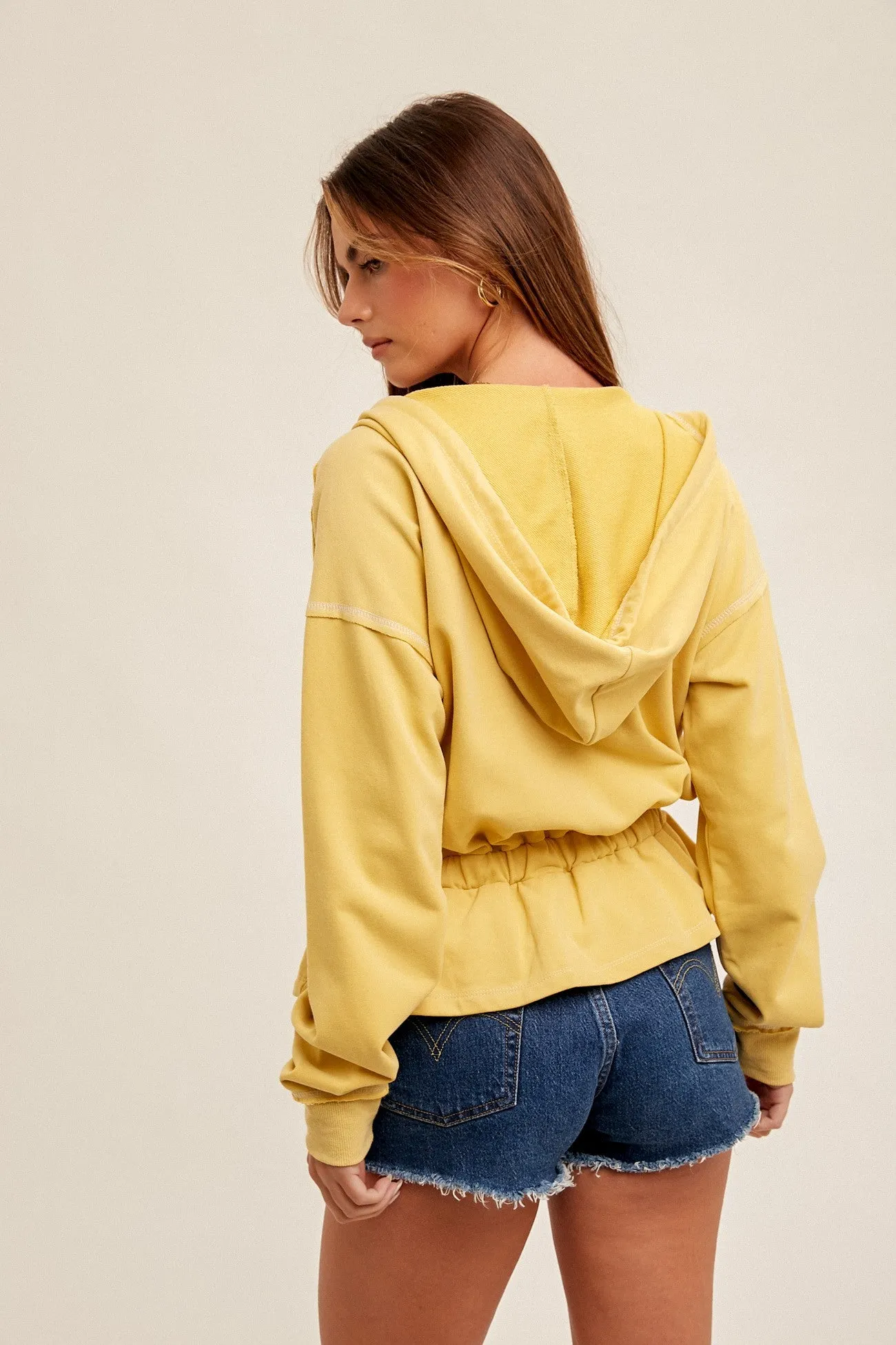 Terry Zip Peplum