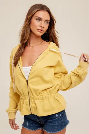 Terry Zip Peplum