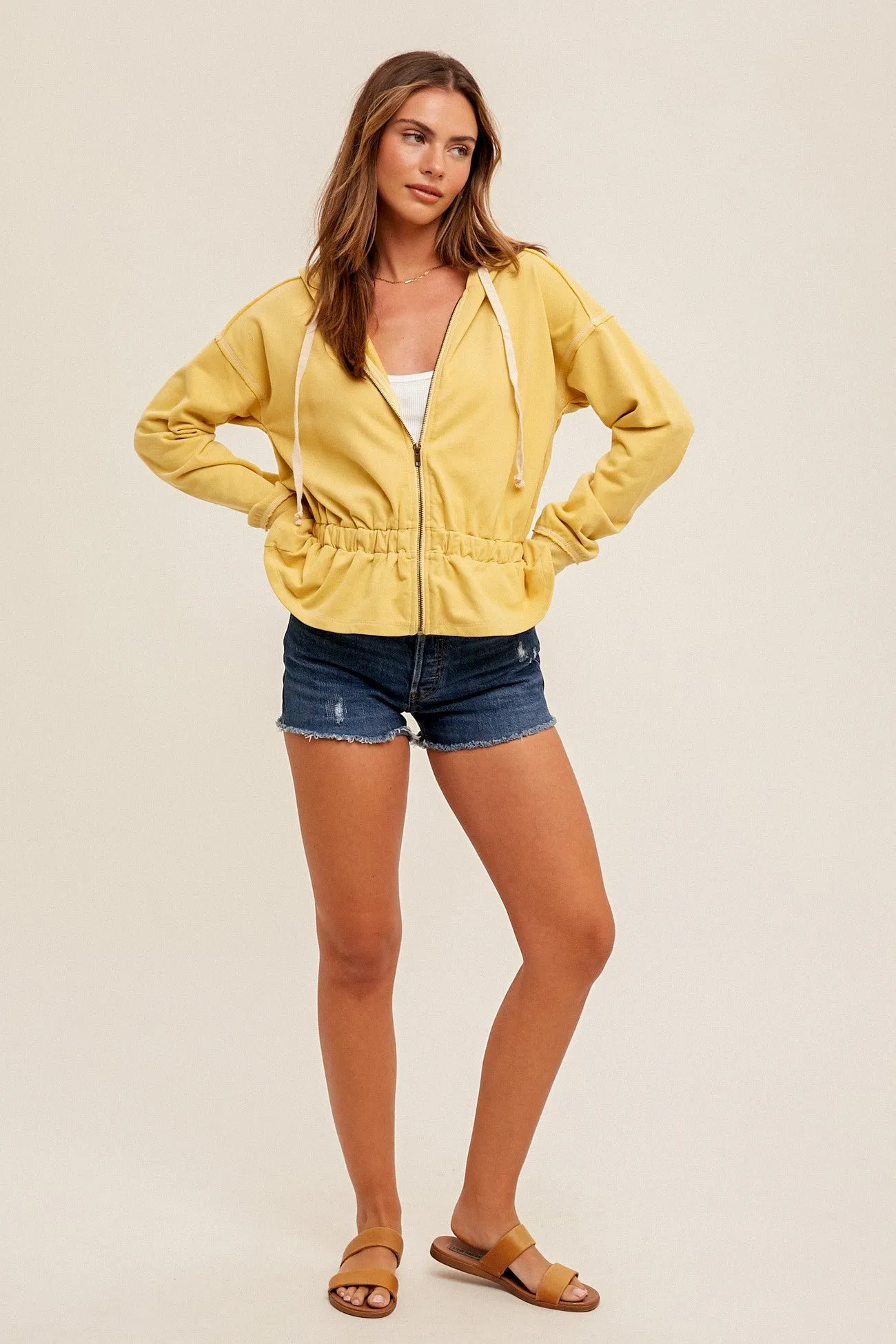 Terry Zip Peplum