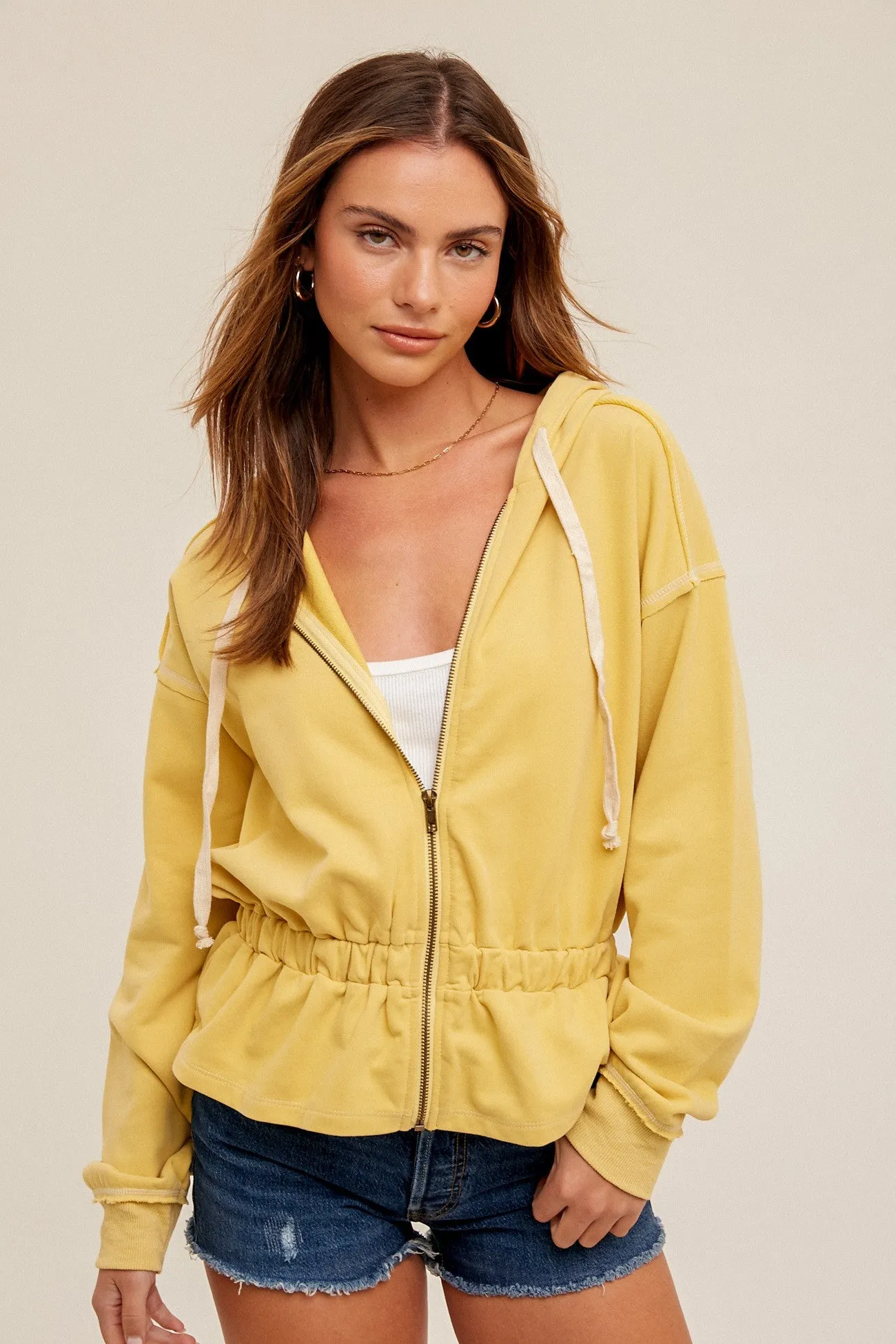 Terry Zip Peplum