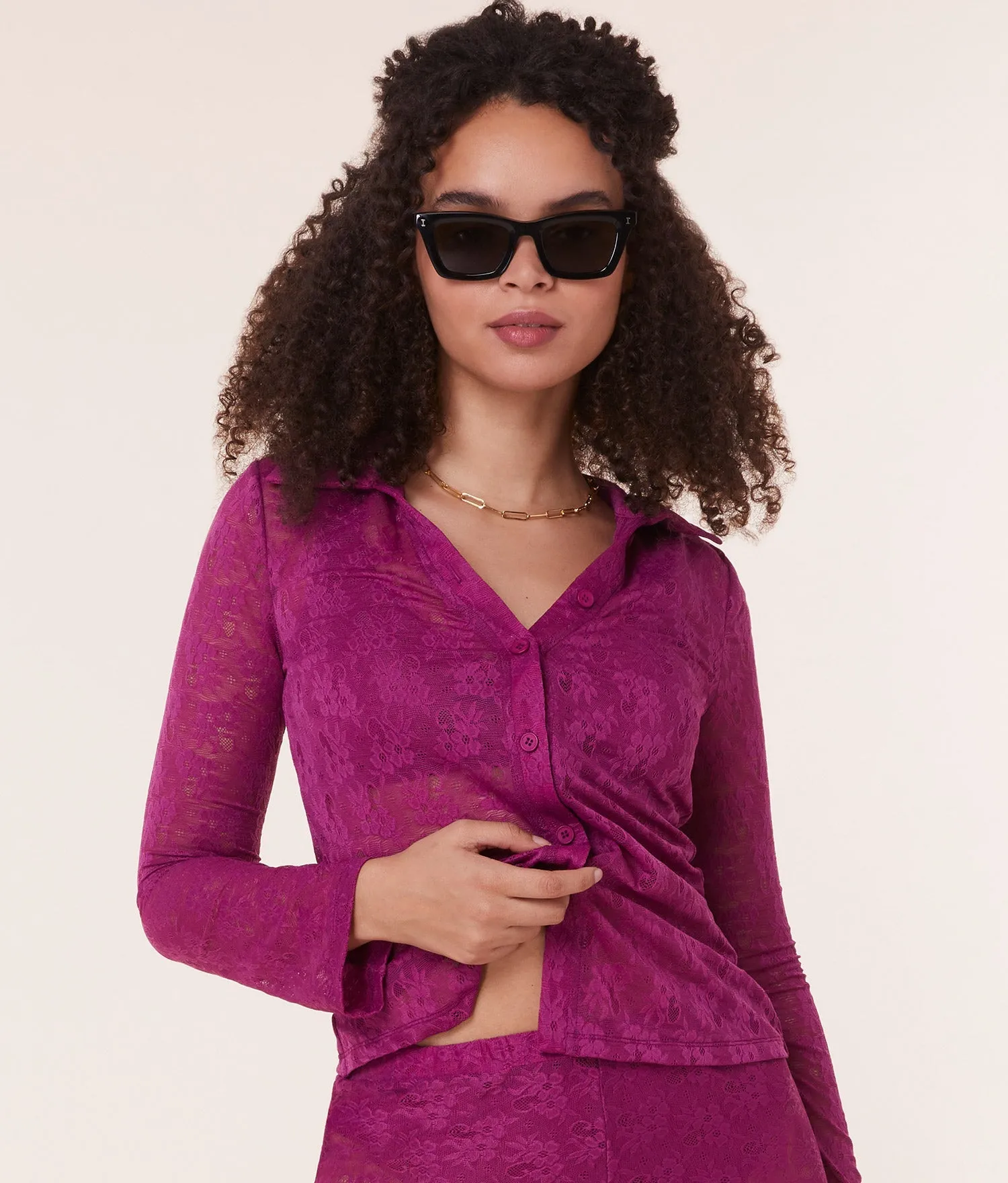 The Suva Top - Floral Lace - Aurora