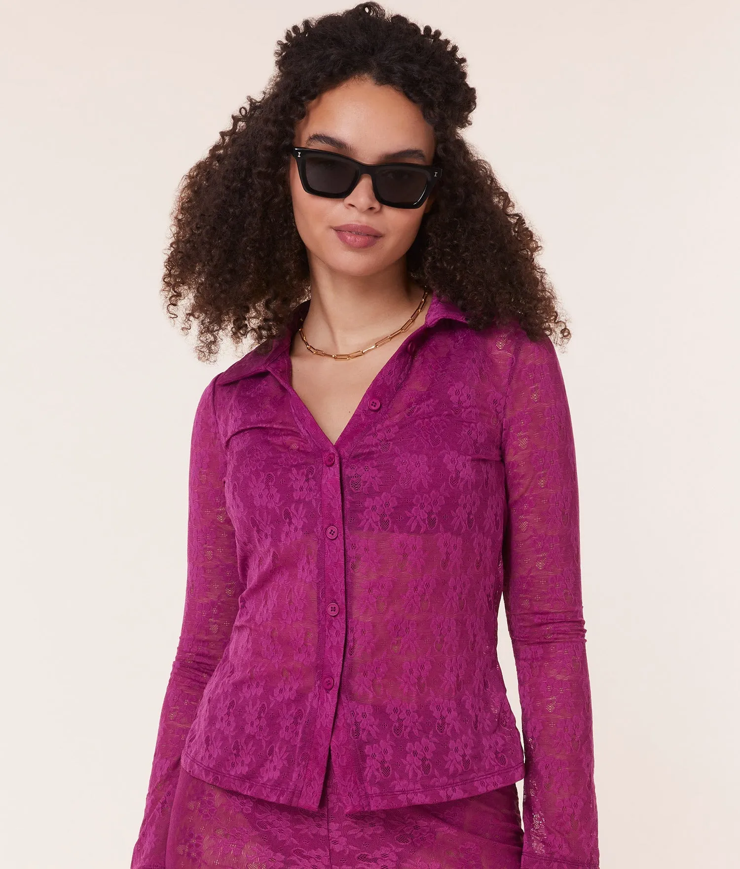 The Suva Top - Floral Lace - Aurora