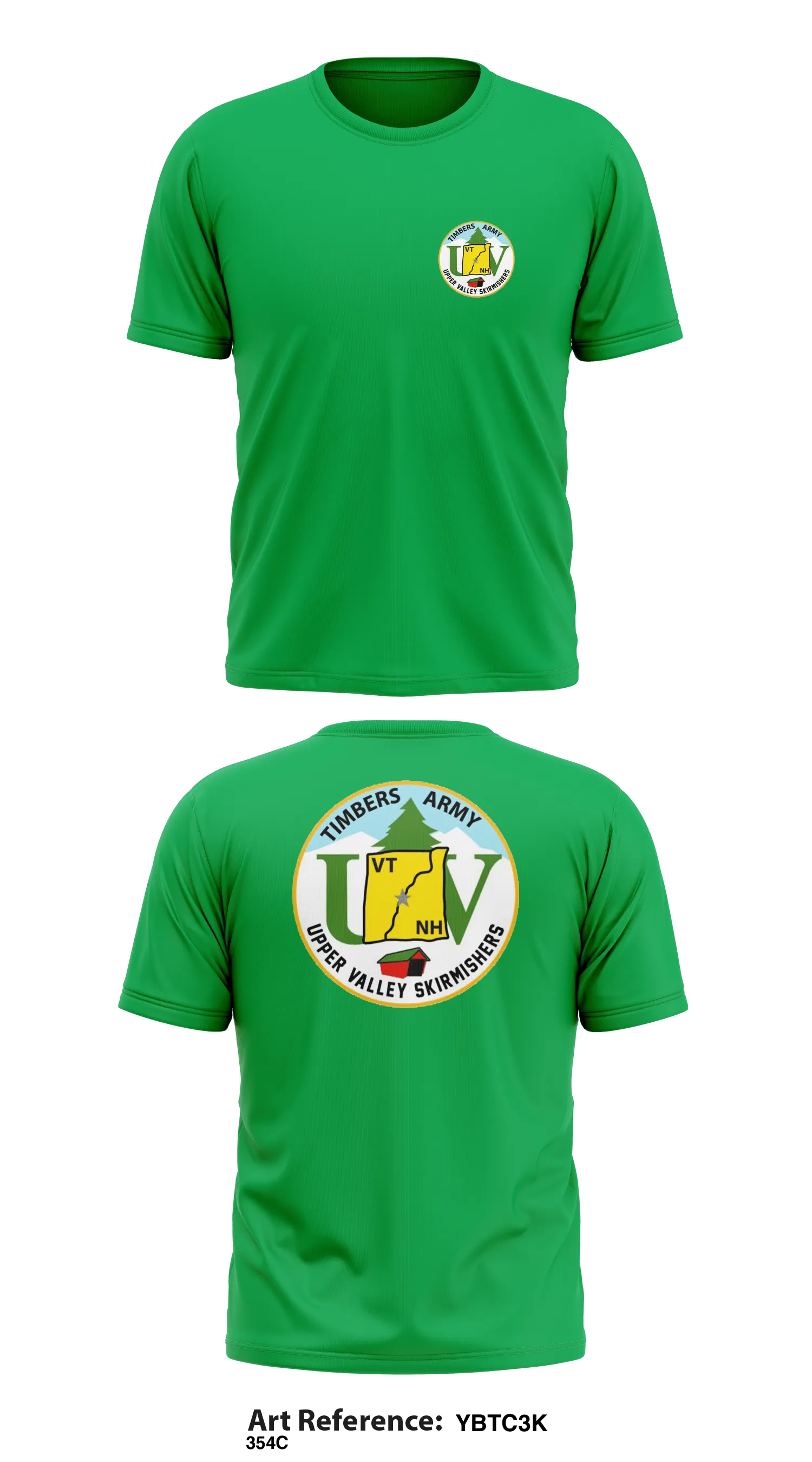 The Upper Valley Skirmishers  Store 1 Core Men's SS Performance Tee - ybTC3K