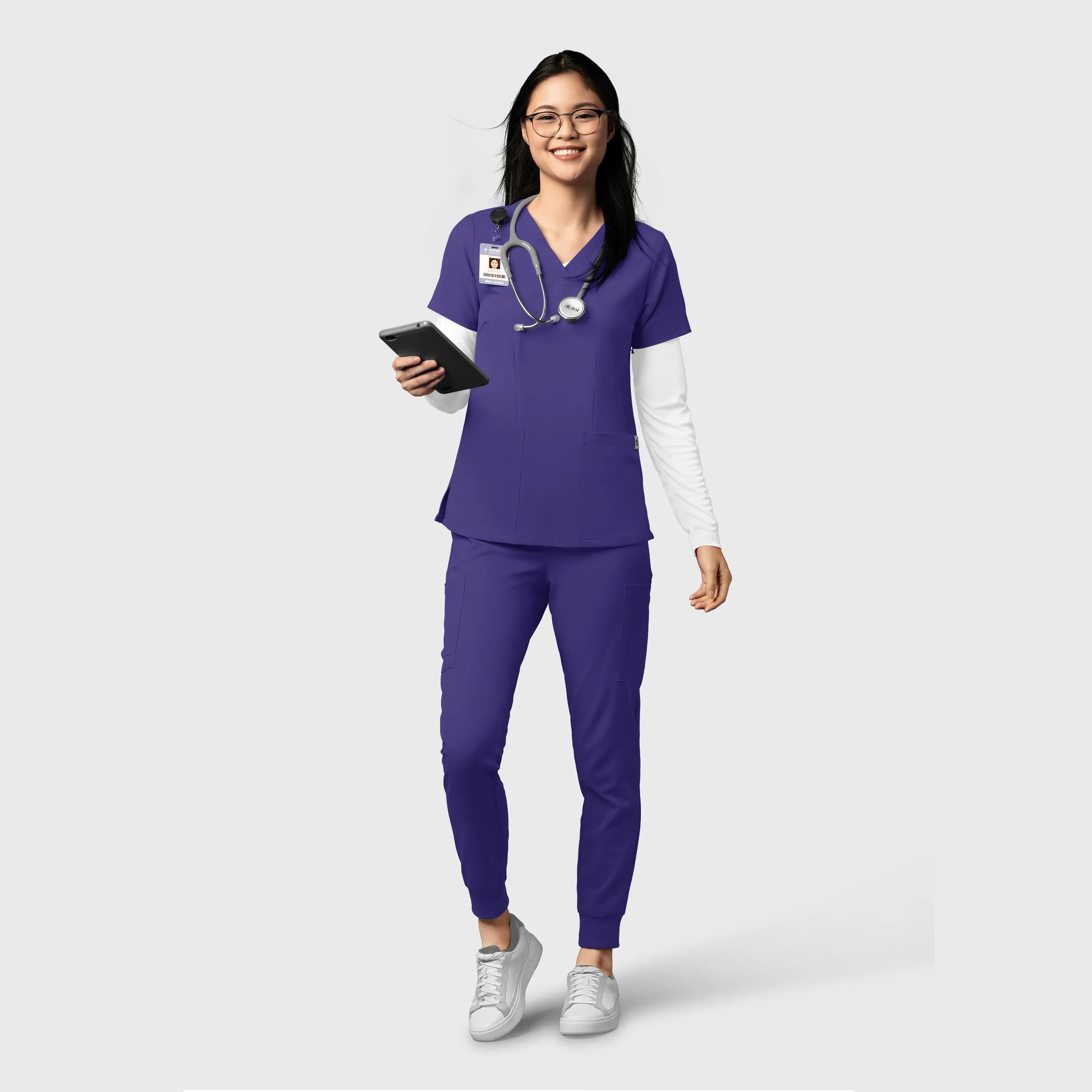 Thrive 5122 Cargo Jogger Scrub Pants Grape
