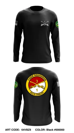 Tiger Squadron (1/3d CR) Store 1 Core Men's LS Performance Tee - 64VBZ8