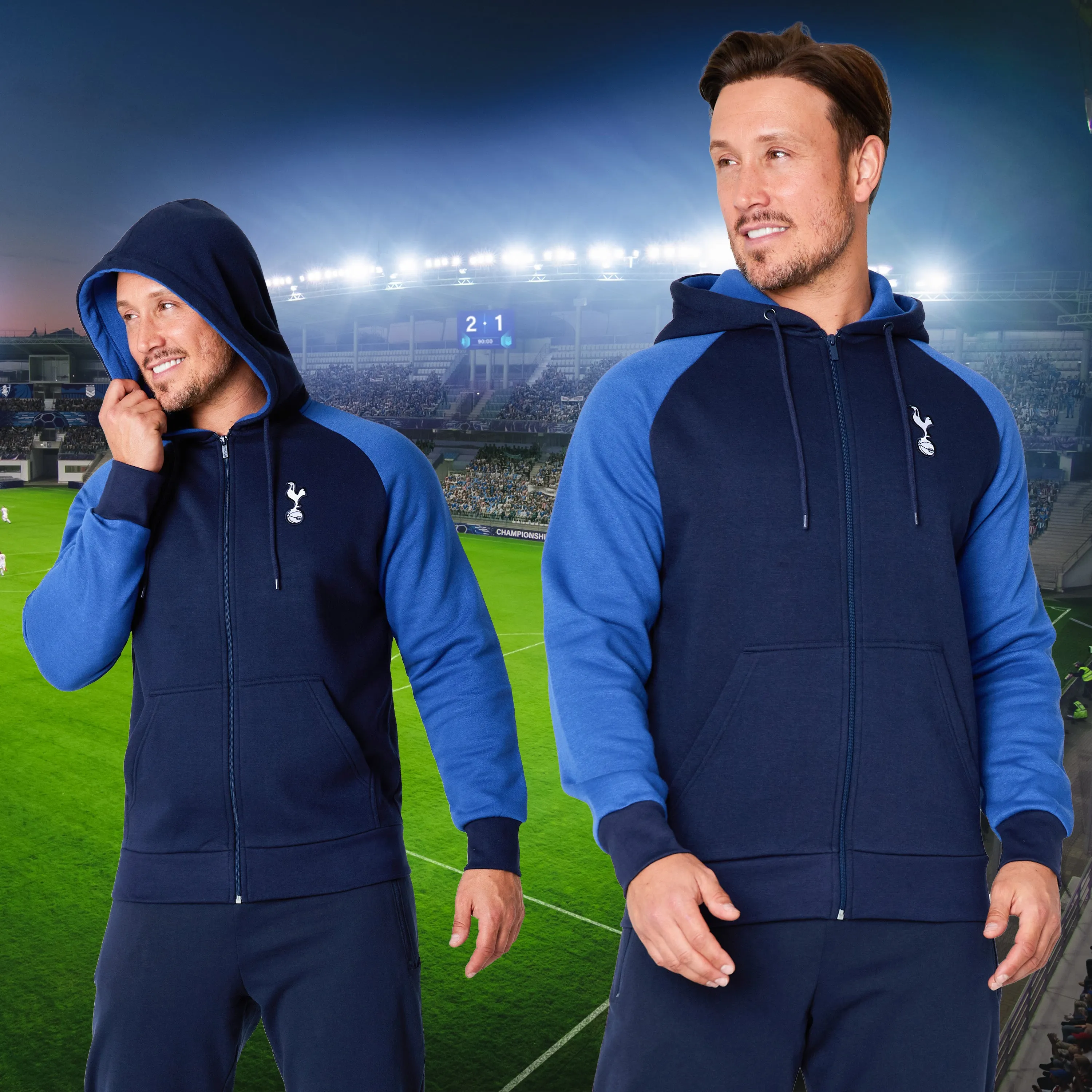 Tottenham Hotspur FC Mens Hoodie - Zip Up Hooded Sweatshirt