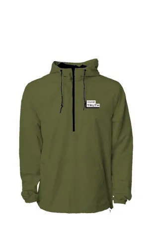 TruthorTruth Army Green Lightweight Pullover Windbreaker