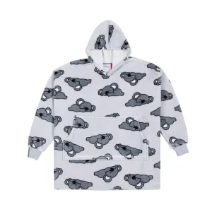 UGGOWEAR Giant Hoodie Bearly Awake Kids Light Grey Sizes 12-14