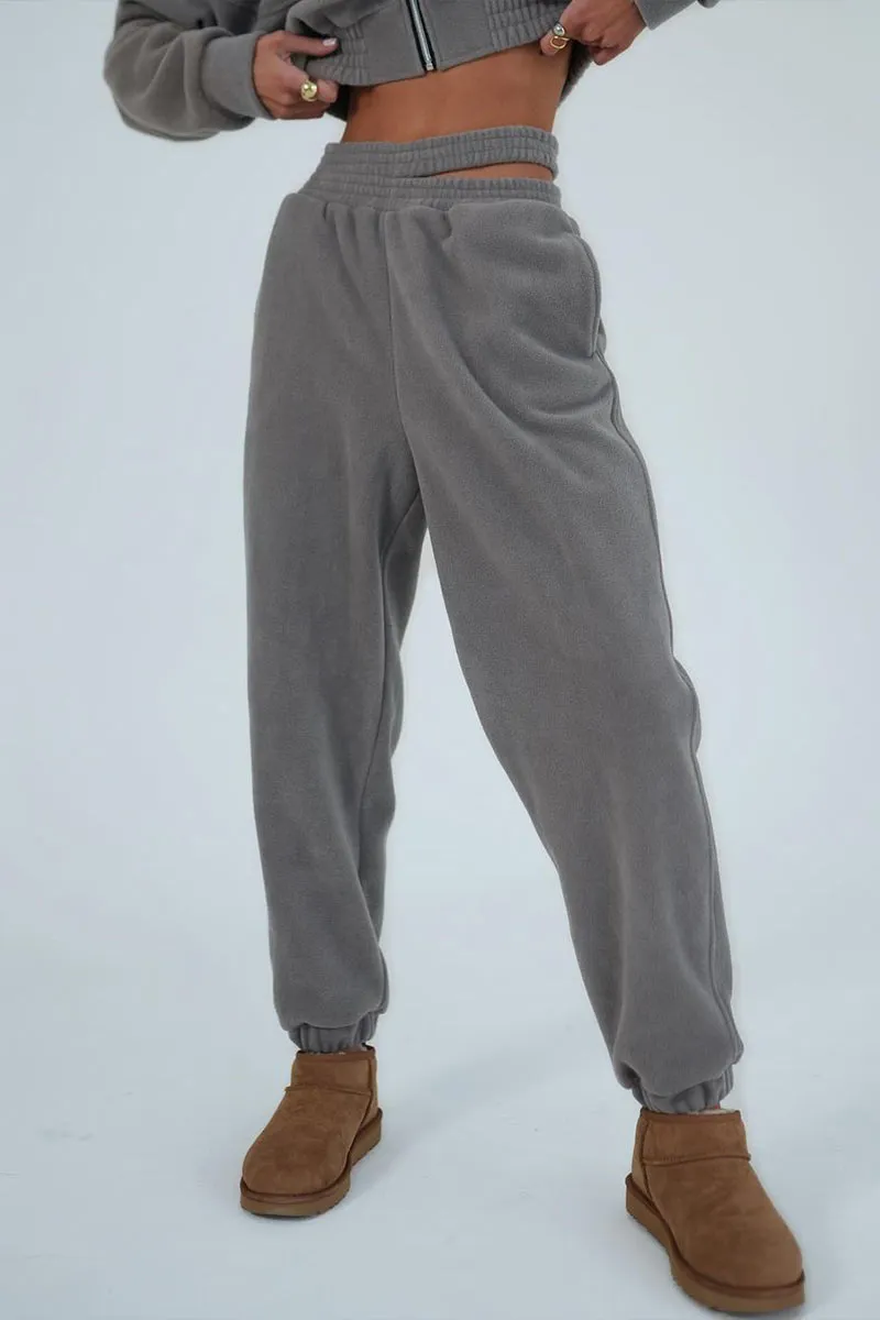 UJ0352 Fleece Jacket Tracksuit Set