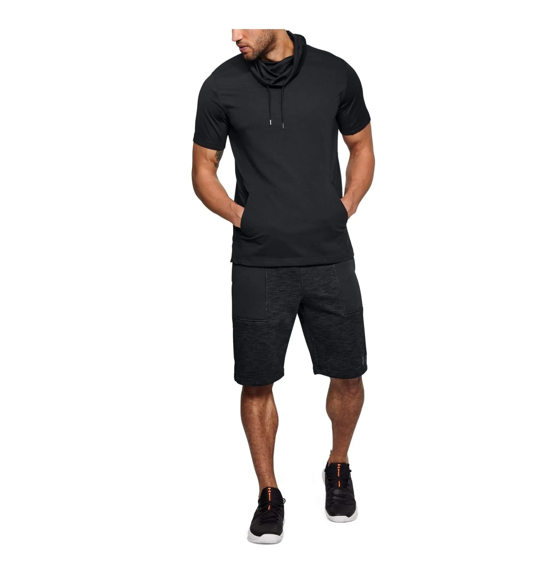 Under Armour Baseline Fleece Basketball Shorts Black