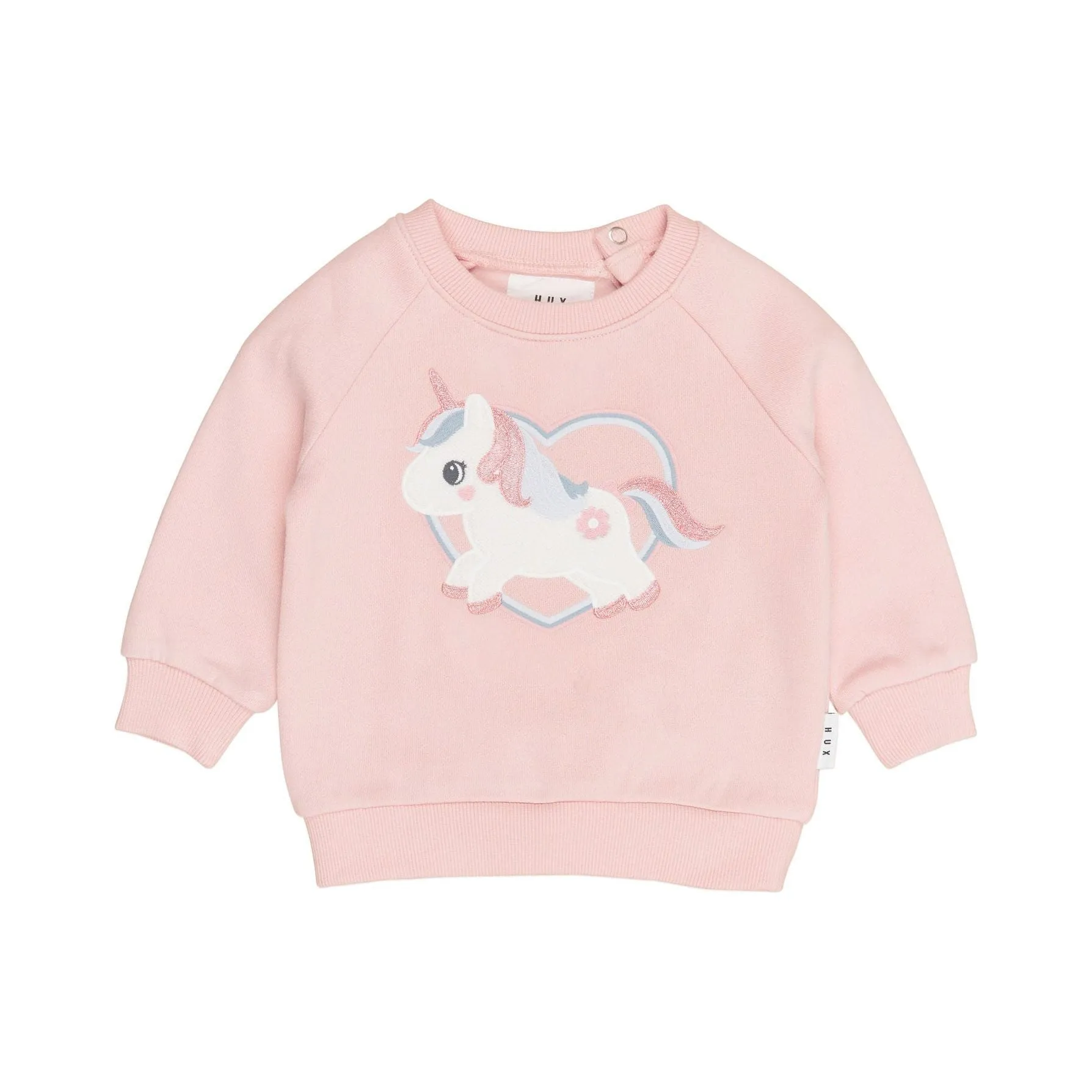 Unicorn Heart Sweatshirt Pink Pearl