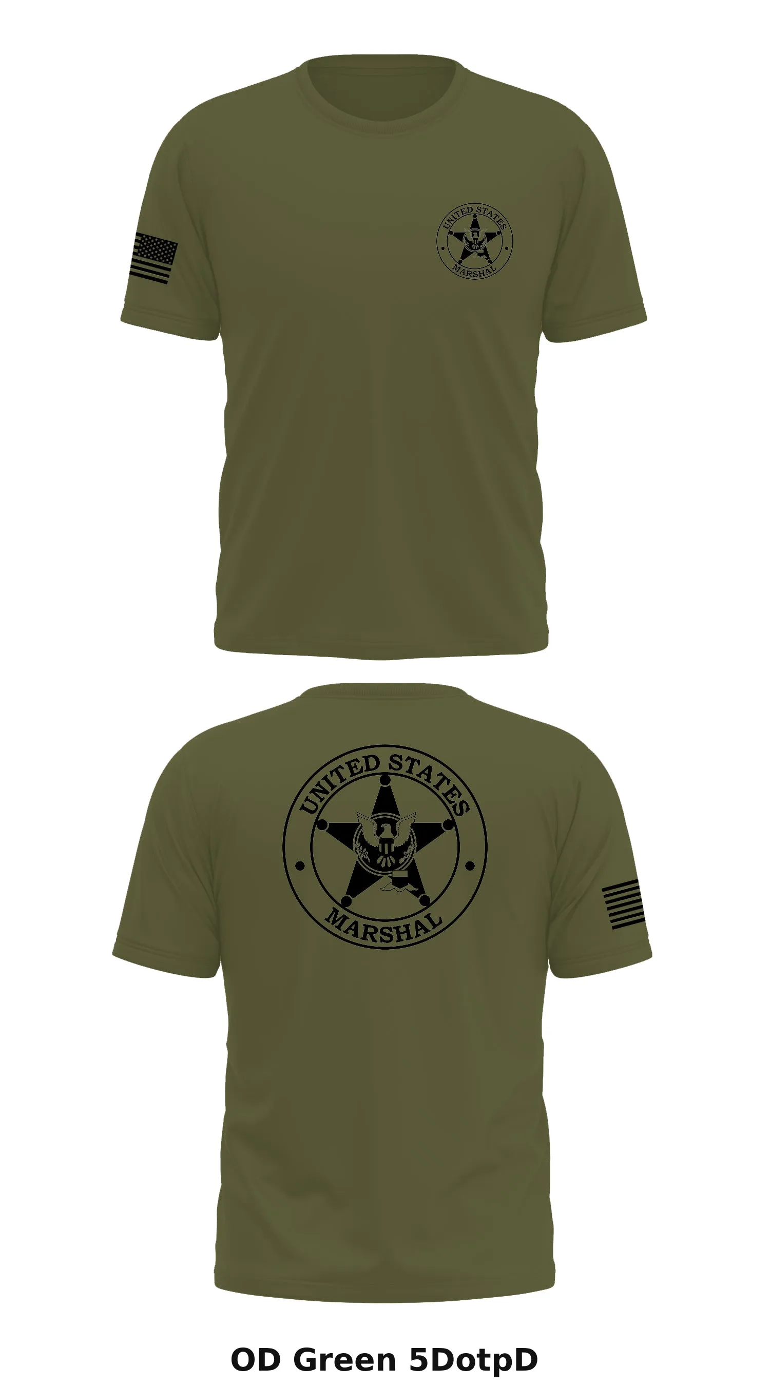 United States Marshal service  Store 1 Core Men's SS Performance Tee - 5DotpD