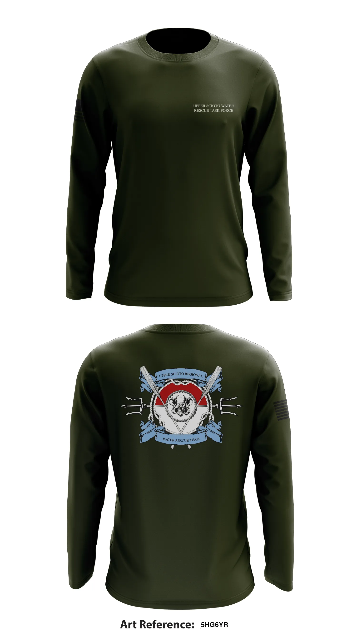 Upper Scioto Water Rescue Task Force Store 1 Core Men's LS Performance Tee - 5hG6yR