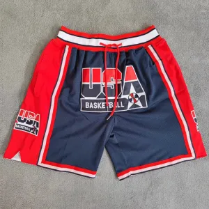 USA Dream Team Basketball Shorts with Pockets