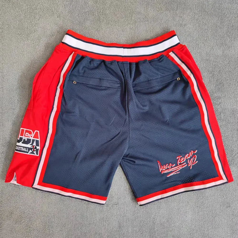 USA Dream Team Basketball Shorts with Pockets
