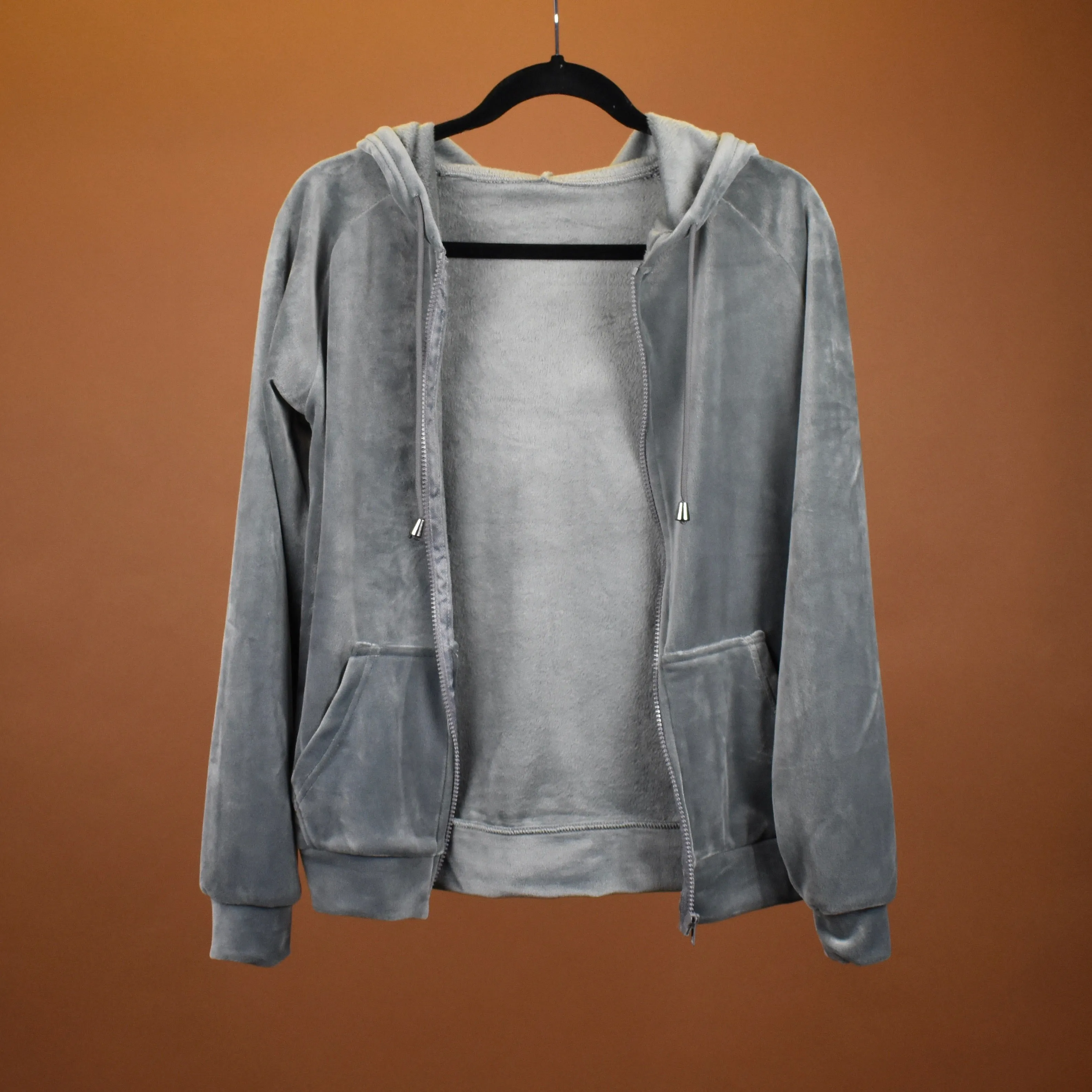 Velour Jacket - Charcoal