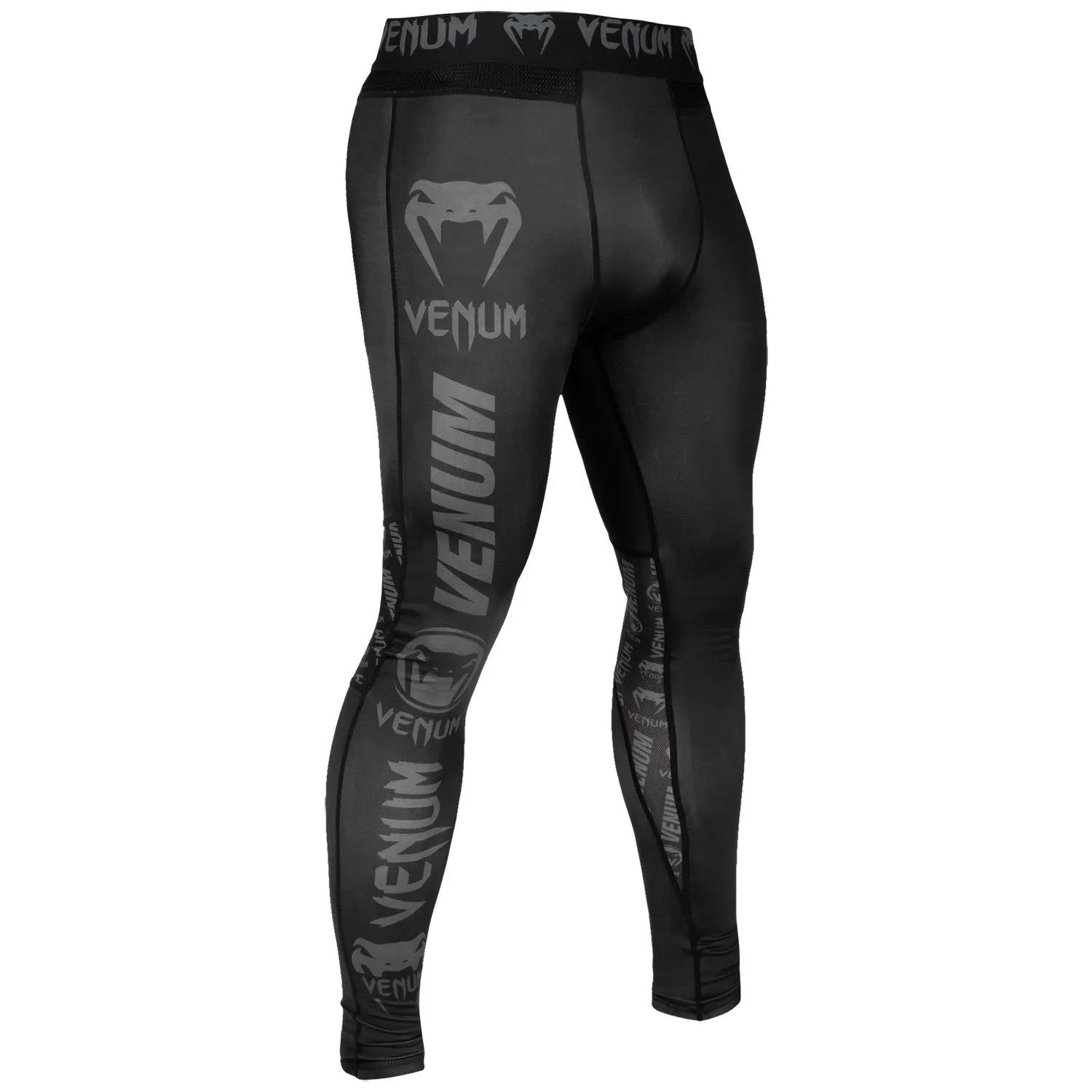Venum Logos Spats - Zwart/Zwart