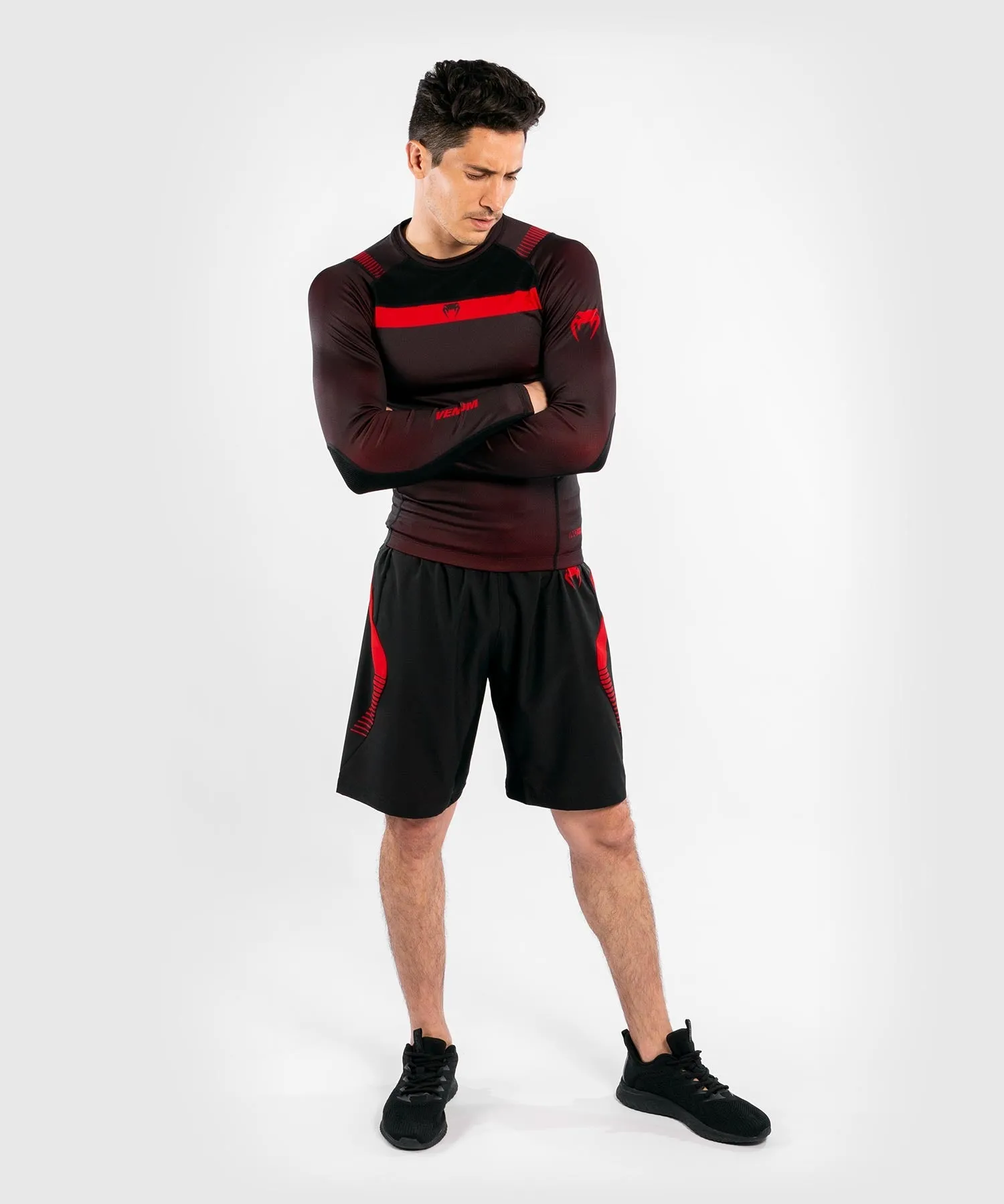 Venum NoGi 3.0 Rashguard - Long Sleeves - Black/Red