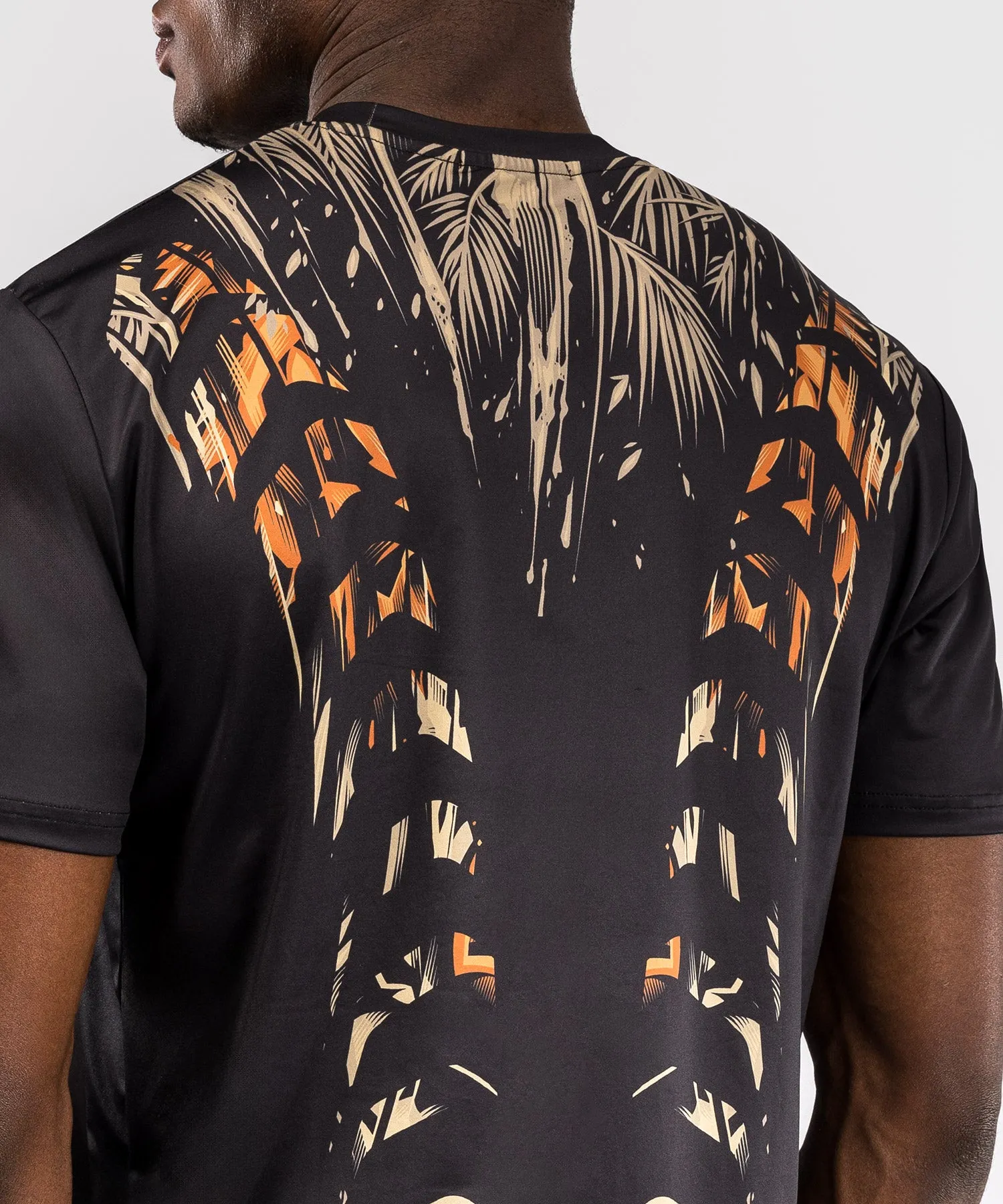 Venum Tiger Herren Dry Tech T-Shirt - Schwarz/Neon Orange