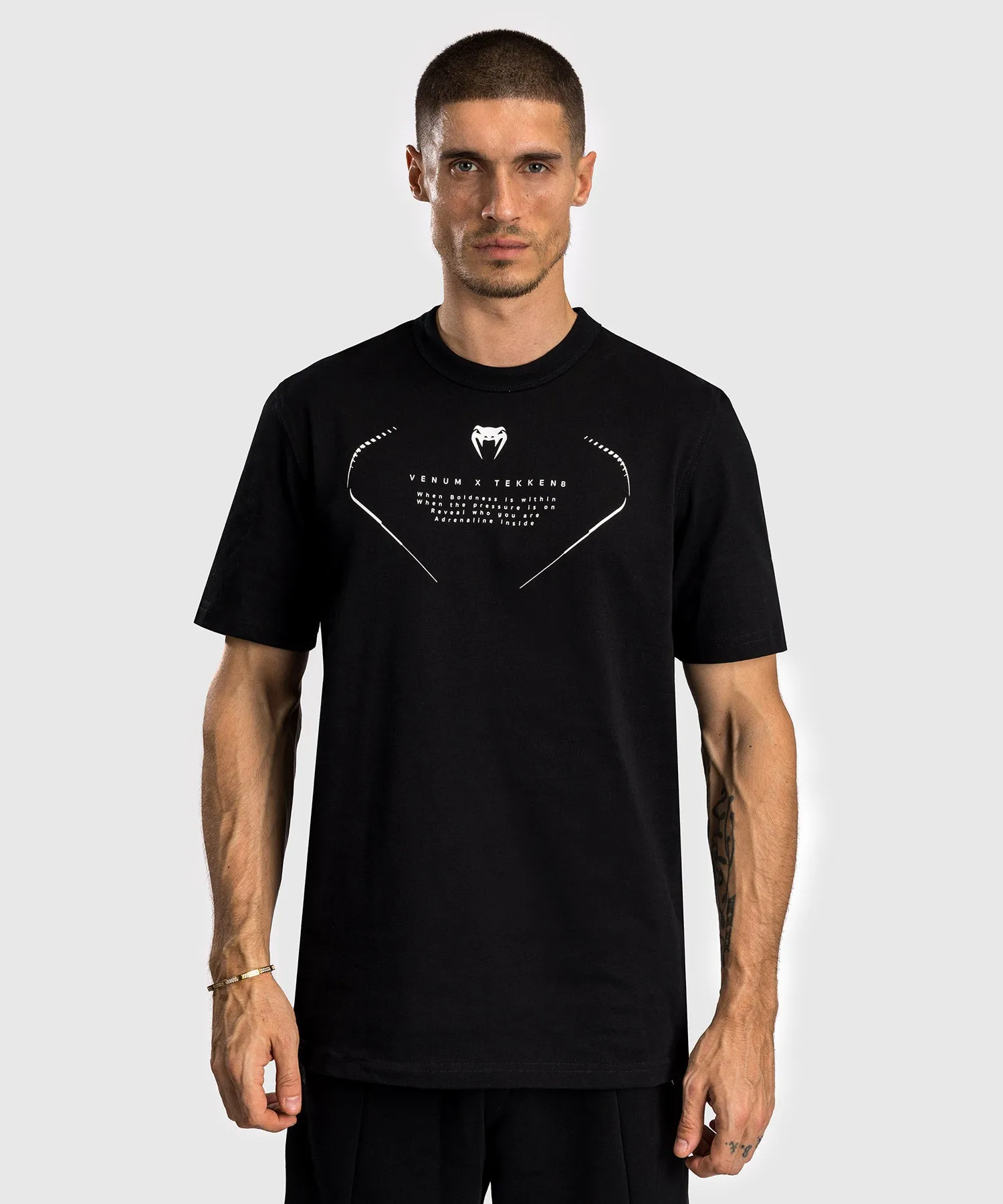 Venum x TEKKEN 8 - Jin Kazama T-Shirt - Schwarz/Schwarz/Weiß