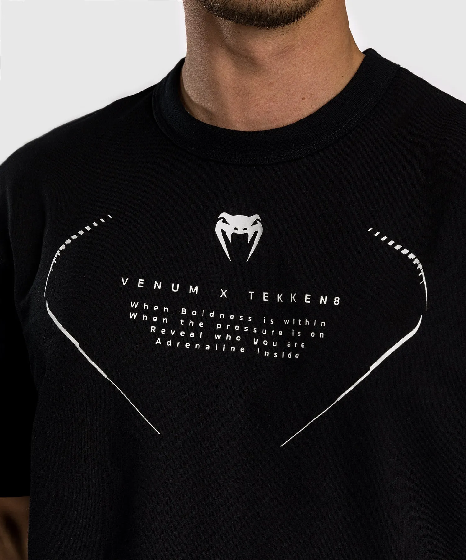 Venum x TEKKEN 8 - Jin Kazama T-Shirt - Schwarz/Schwarz/Weiß