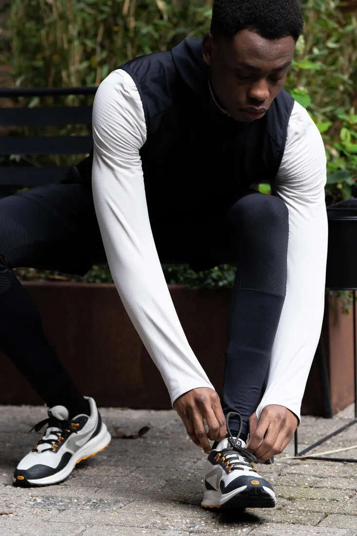 Veste coupe vent sans manche de running Homme - KIPRUN Run 100 Noire