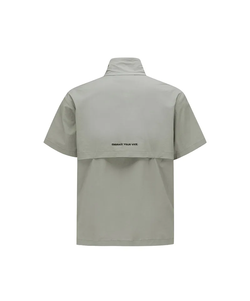 Vice Golf Atelier Men's Hoodie Anorak Jacket - Light Gray