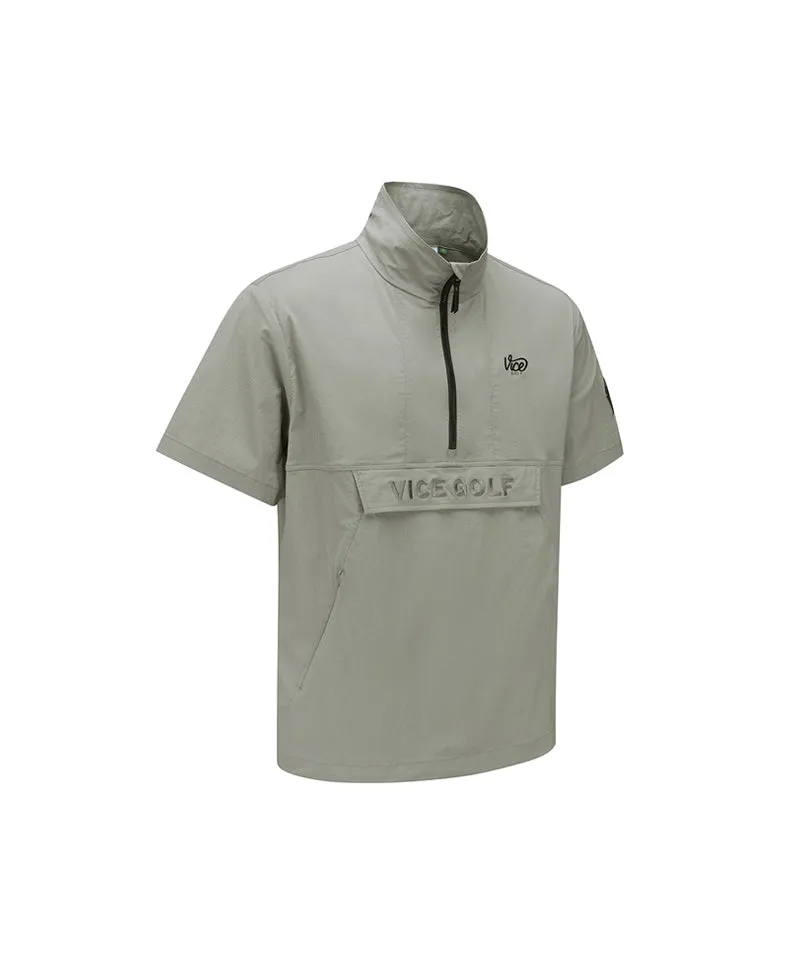 Vice Golf Atelier Men's Hoodie Anorak Jacket - Light Gray