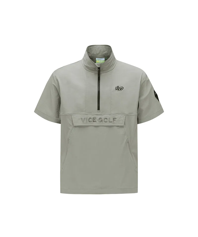 Vice Golf Atelier Men's Hoodie Anorak Jacket - Light Gray