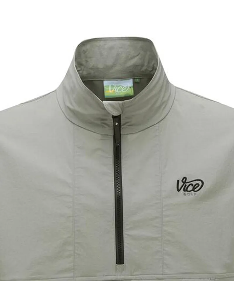 Vice Golf Atelier Men's Hoodie Anorak Jacket - Light Gray