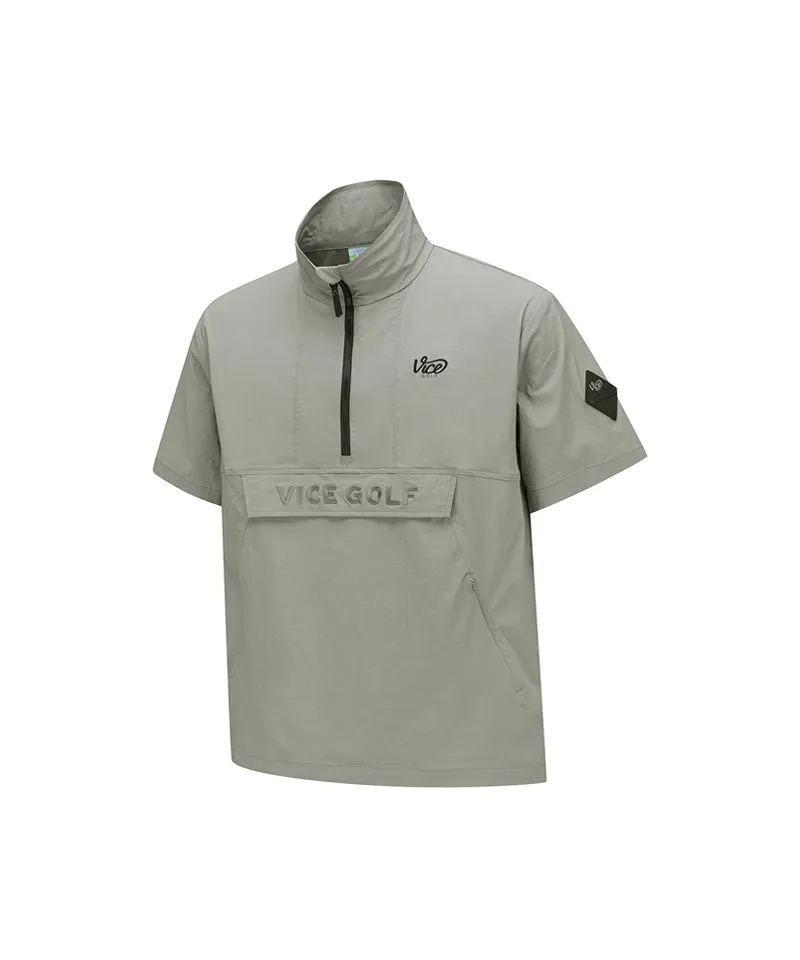 Vice Golf Atelier Men's Hoodie Anorak Jacket - Light Gray
