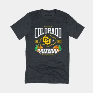 Vintage 1990 Colorado Football National Champs Tee