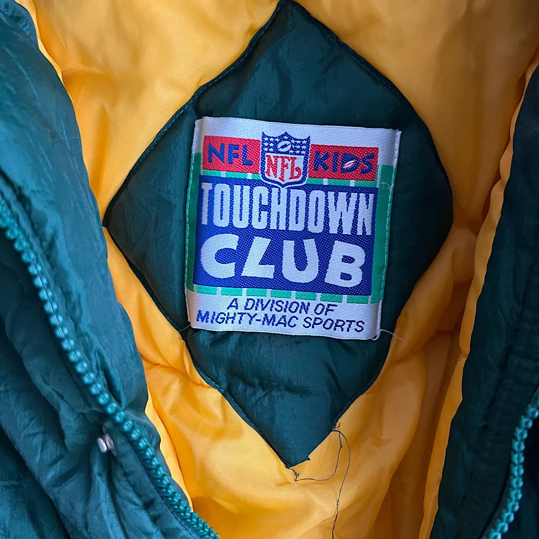 Vintage Kids Wisconsin Football Windbreaker Winter Jacket