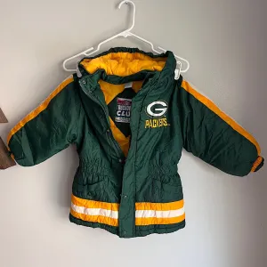 Vintage Kids Wisconsin Football Windbreaker Winter Jacket