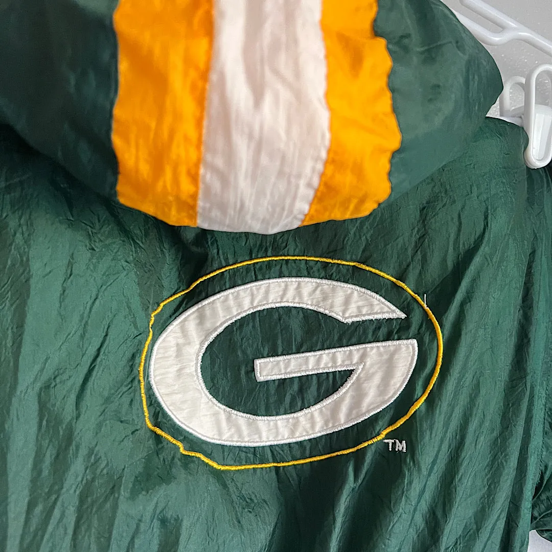 Vintage Kids Wisconsin Football Windbreaker Winter Jacket