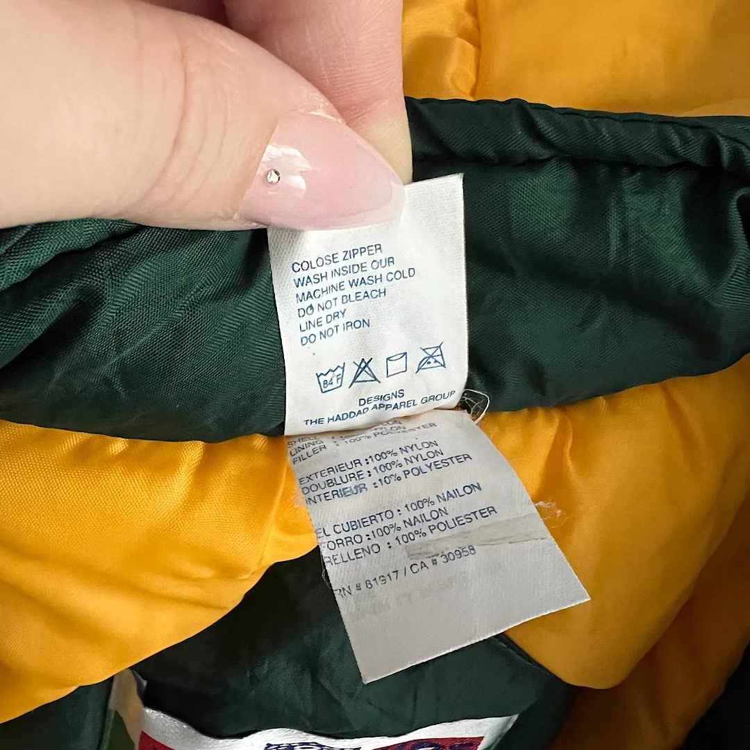 Vintage Kids Wisconsin Football Windbreaker Winter Jacket