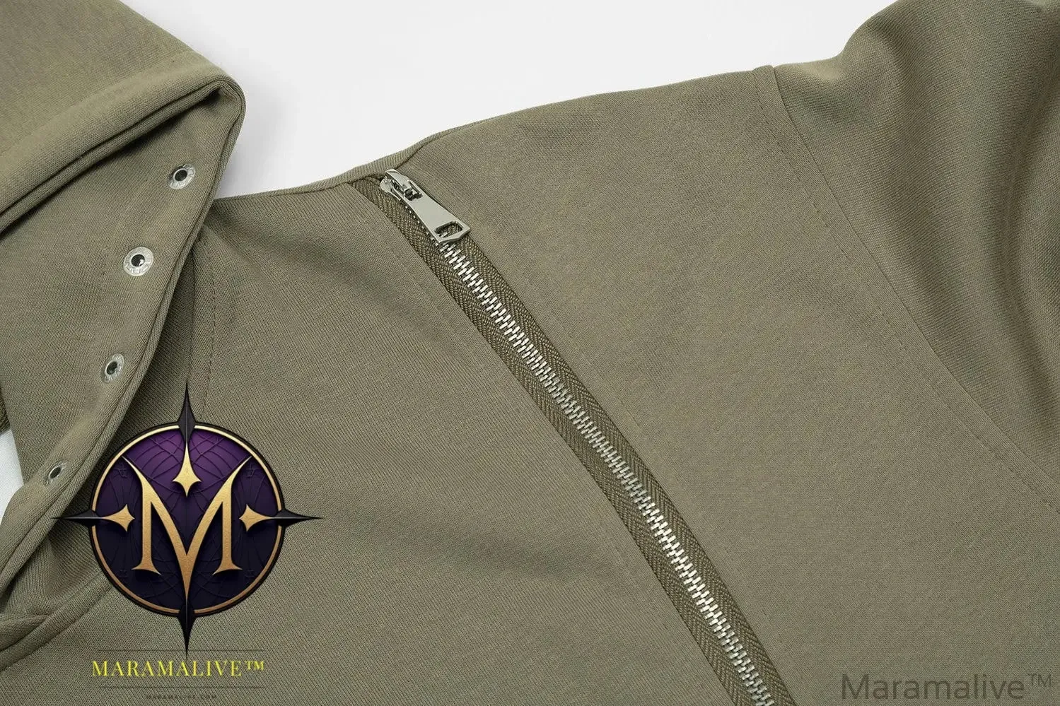 Vintage Street Solid Double Zipper Hoodie
