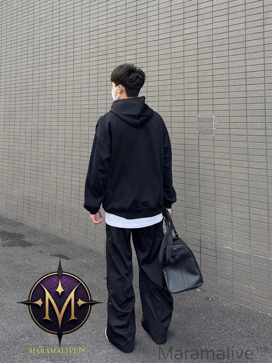 Vintage Street Solid Double Zipper Hoodie