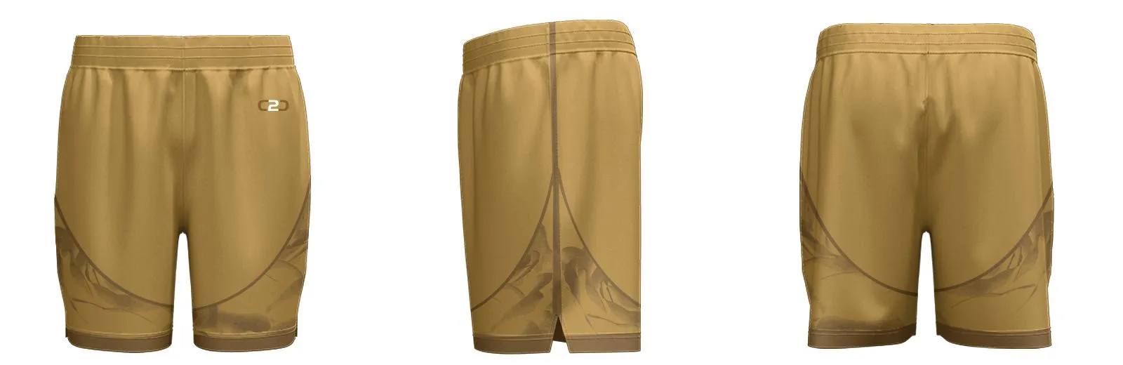 Warriors City Core Shorts Above Knee Side Seam Design Your Own Custom