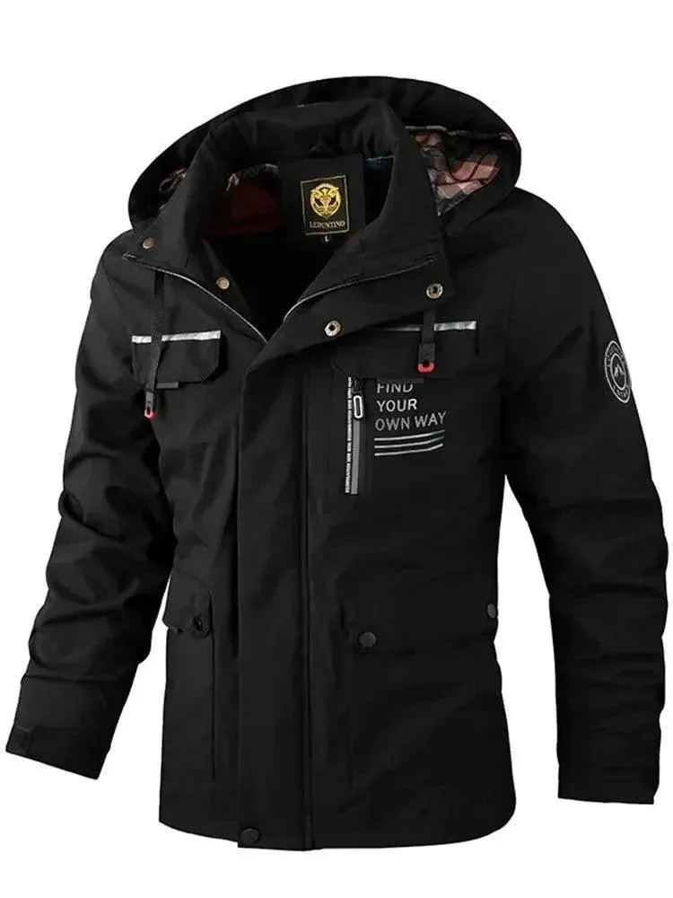Waterproof Hooded Men's Windbreaker Jacket