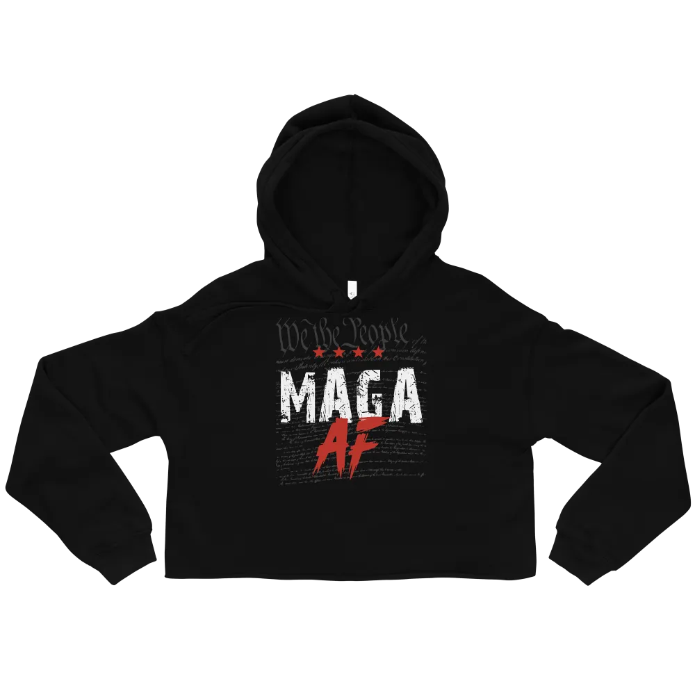We The People MAGA AF Crop Hoodie