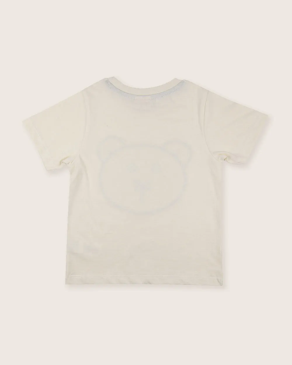 White Speckled Bear Applique T-Shirt