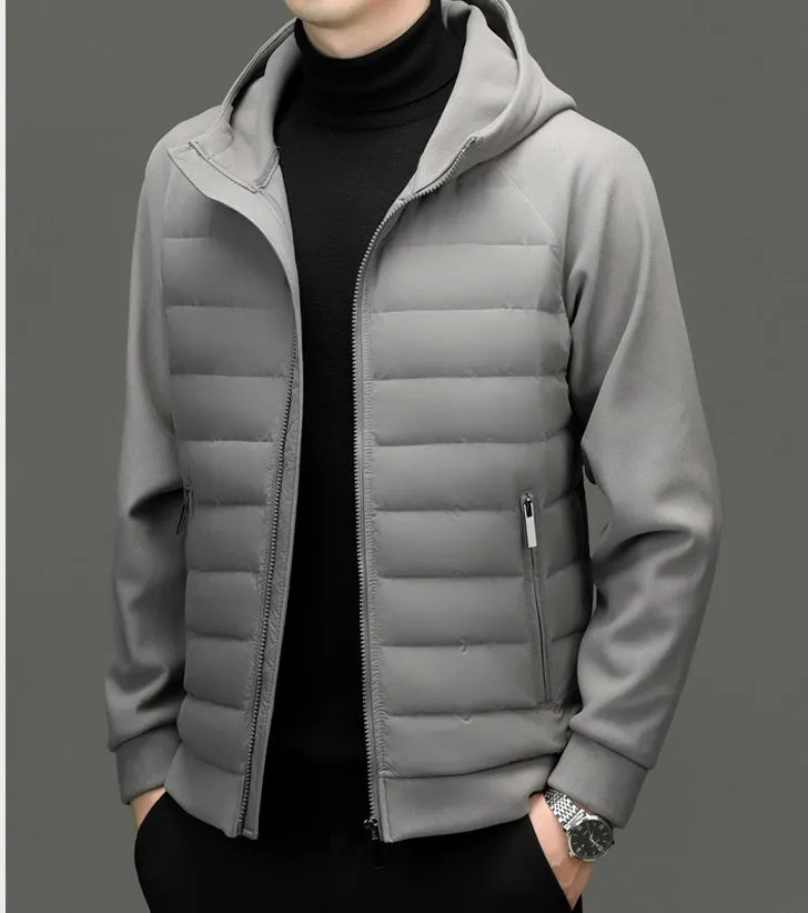 Windproof Quilted Track Jacket for Comfortable Casual Wear