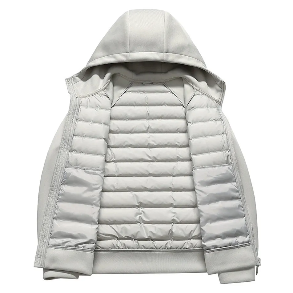 Windproof Quilted Track Jacket for Comfortable Casual Wear