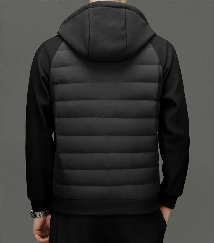 Windproof Quilted Track Jacket for Comfortable Casual Wear