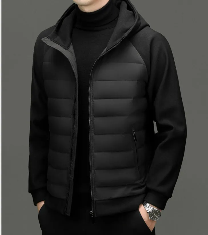 Windproof Quilted Track Jacket for Comfortable Casual Wear