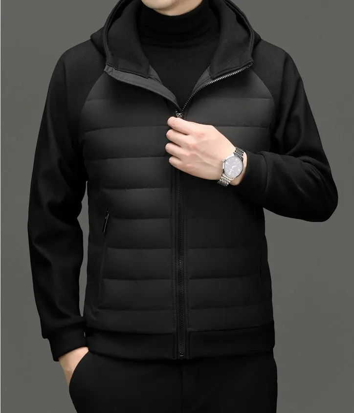 Windproof Quilted Track Jacket for Comfortable Casual Wear